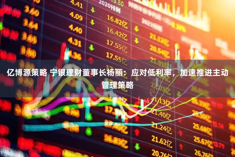 亿博源策略 宁银理财董事长杨丽：应对低利率，加速推进主动管理策略
