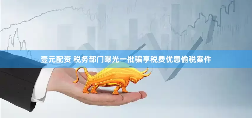 壹元配资 税务部门曝光一批骗享税费优惠偷税案件